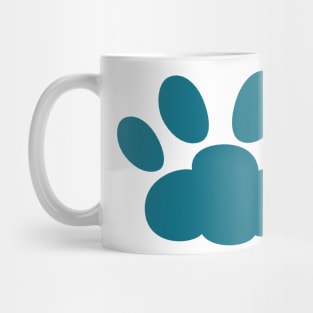 Big blue cat pawprint Mug